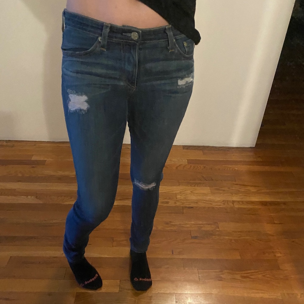 AG-ED Denim The Legging Super Skinny Jeans - AG distressed denim Jeggings Sz 26